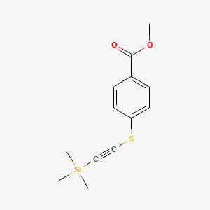 molecular formula C13H16O2SSi B12579376 Benzoic acid, 4-[[(trimethylsilyl)ethynyl]thio]-, methyl ester CAS No. 638199-60-7