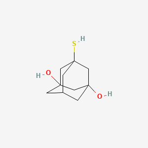 molecular formula C10H16O2S B12579406 5-Sulfanyltricyclo[3.3.1.1~3,7~]decane-1,3-diol CAS No. 607741-82-2