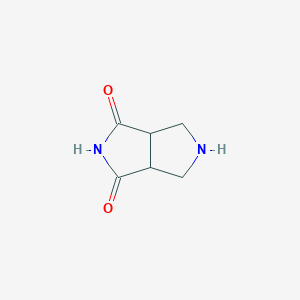 molecular formula C6H8N2O2 B1257974 Hexahydropyrrolo[3,4-c]pyrrole-1,3-dione CAS No. 1202067-90-0
