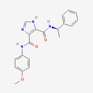 N4-(4-methoxyphenyl)-N5-[(1R)-1-phenylethyl]-1H-imidazole-4,5-dicarboxamide