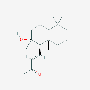 molecular formula C18H30O2 B1257988 (1R)-Decahydro-2beta,5,5,8abeta-tetramethyl-1beta-[(E)-3-oxo-1-butenyl]naphthalen-2alpha-ol 