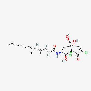 molecular formula C24H35Cl2NO5 B1257995 Gymnastatin F 