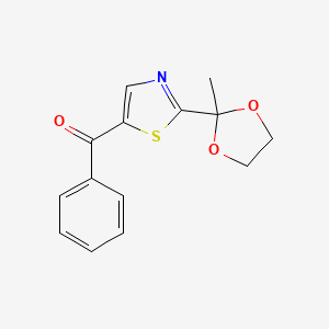 Methanone, [2-(2-methyl-1,3-dioxolan-2-yl)-5-thiazolyl]phenyl-