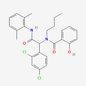 N-Butyl-N-{1-(2,4-dichlorophenyl)-2-[(2,6-dimethylphenyl)amino]-2-oxoethyl}-2-hydroxybenzamide