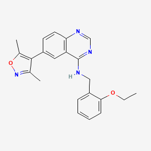 molecular formula C22H22N4O2 B1258006 6-(3,5-二甲基-4-异噁唑基)-N-[(2-乙氧基苯基)甲基]-4-喹唑啉胺 