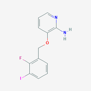 3-[(2-Fluoro-3-iodophenyl)methoxy]pyridin-2-amine