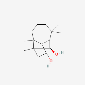 molecular formula C15H26O2 B1258041 (8R,11R)-2,6,6,9-tetramethyltricyclo[5.4.0.02,9]undecane-8,11-diol 