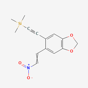 Trimethyl{[6-(2-nitroethenyl)-2H-1,3-benzodioxol-5-yl]ethynyl}silane