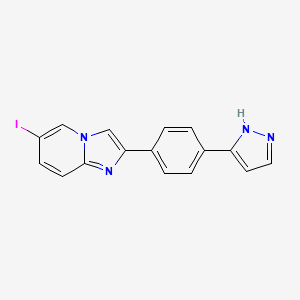 6-Iodo-2-[4-(1H-3-pyrazolyl)phenyl]imidazo[1,2-a]pyridine