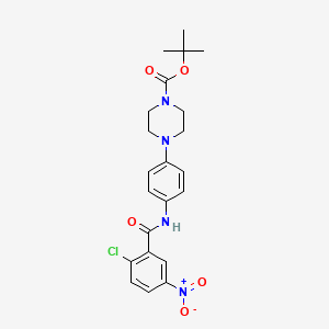molecular formula C22H25ClN4O5 B1258052 Tert-butyl 4-[4-[(2-chloro-5-nitrobenzoyl)amino]phenyl]piperazine-1-carboxylate 