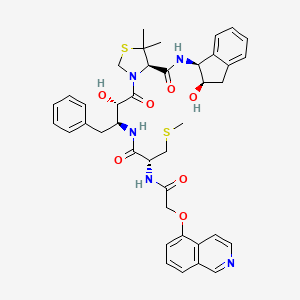 (4r)-N-[(1s,2r)-2-Hydroxy-2,3-Dihydro-1h-Inden-1-Yl]-3-[(2s,3s)-2-Hydroxy-3-({n-[(Isoquinolin-5-Yloxy)acetyl]-S-Methyl-L-Cysteinyl}amino)-4-Phenylbutanoyl]-5,5-Dimethyl-1,3-Thiazolidine-4-Carboxamide