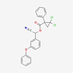 molecular formula C24H17Cl2NO3 B1258064 (RS)-alpha-Cyano-3-phenoxybenzyl (RS)-2,2-dichloro-1-(4-ethoxyphenyl)cyclopropanecarboxylate 
