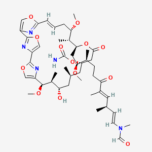 [(10R,11S,12S,14R,16S,20S,21R,22S,24E)-20-[(2S,3S,7E,9S,10E)-11-[formyl(methyl)amino]-2-methoxy-3,7,9-trimethyl-6-oxoundeca-7,10-dienyl]-12-hydroxy-10,22-dimethoxy-11,14,21-trimethyl-18-oxo-3,7,19,27-tetraoxa-29,30,31-triazatetracyclo[24.2.1.12,5.16,9]hentriaconta-1(28),2(31),4,6(30),8,24,26(29)-heptaen-16-yl] carbamate