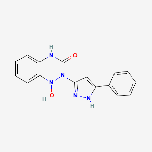 molecular formula C16H13N5O2 B1258071 1-hydroxy-2-(5-phenyl-1H-pyrazol-3-yl)-4H-1,2,4-benzotriazin-3-one 