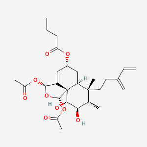 molecular formula C28H40O9 B1258083 caseanigrescen B 