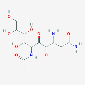 6-Acetamido-3-amino-7,8,9,10-tetrahydroxy-4,5-dioxodecanamide