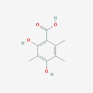 molecular formula C10H12O4 B1258113 2,4-Dihydroxy-3,5,6-trimethylbenzoic acid CAS No. 16308-82-0