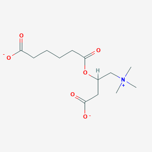 molecular formula C13H22NO6- B1258130 O-adipoylcarnitine(1-) 