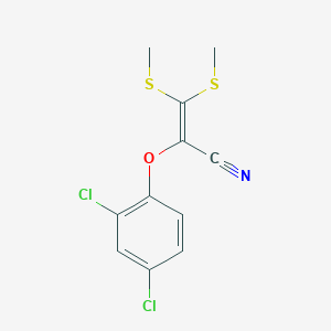 2-(2,4-Dichlorophenoxy)-3,3-bis(methylsulfanyl)prop-2-enenitrile