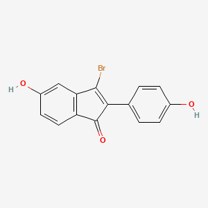 3-Bromo-5-hydroxy-2-(4-hydroxyphenyl)inden-1-one