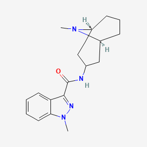 molecular formula C18H24N4O B1258149 1-methyl-N-[(1S,5S)-9-methyl-9-azabicyclo[3.3.1]nonan-3-yl]-3-indazolecarboxamide 