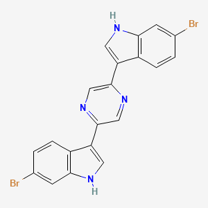 1H-Indole, 3,3'-(2,5-pyrazinediyl)bis[6-bromo-