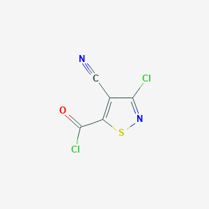 molecular formula C5Cl2N2OS B12581529 3-chloro-4-cyano-1,2-thiazole-5-carbonyl Chloride CAS No. 269401-37-8