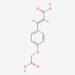 molecular formula C11H10O5 B12581539 (E)-3-[4-(carboxymethoxy)phenyl]prop-2-enoic acid 