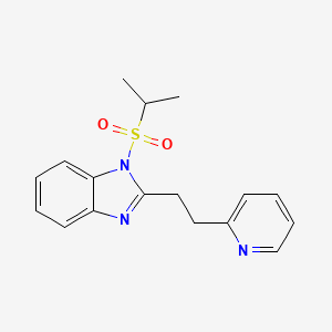 molecular formula C17H19N3O2S B12581540 1H-Benzimidazole, 1-[(1-methylethyl)sulfonyl]-2-[2-(2-pyridinyl)ethyl]- CAS No. 493037-62-0