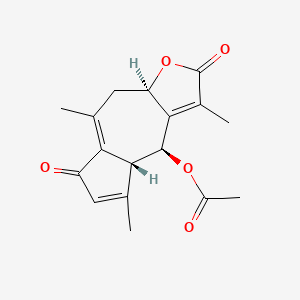 molecular formula C17H18O5 B1258160 Nubenolide acetate 