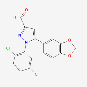 1-(2,5-Dichlorophenyl)-5-(1,3-benzodioxole-5-yl)-1H-pyrazole-3-carbaldehyde