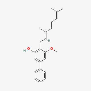 molecular formula C23H28O2 B1258214 3-Hydroxy-4-geranyl-5-methoxybiphenyl 