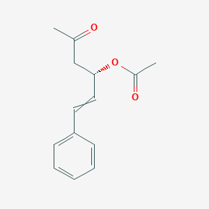 molecular formula C14H16O3 B12582282 (3S)-5-Oxo-1-phenylhex-1-en-3-yl acetate CAS No. 645401-51-0