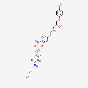 1-Hexyl-3-[4-[[4-[2-[[2-hydroxy-3-(4-hydroxyphenoxy)propyl]amino]ethyl]phenyl]sulfamoyl]phenyl]urea