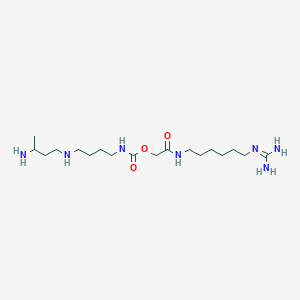 N-[4-[(3-Aminobutyl)amino]butyl]carbamic acid 2-[(6-guanidinohexyl)amino]-2-oxoethyl ester