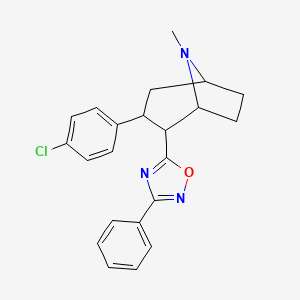 3-(4-Chloro-phenyl)-8-methyl-2-(3-phenyl-[1,2,4]oxadiazol-5-yl)-8-aza-bicyclo[3.2.1]octane