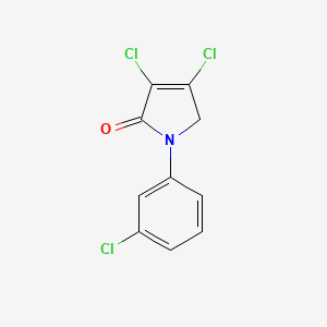 molecular formula C10H6Cl3NO B12582447 2H-Pyrrol-2-one, 3,4-dichloro-1-(3-chlorophenyl)-1,5-dihydro- CAS No. 501099-10-1