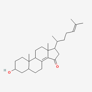 molecular formula C27H42O2 B1258246 3-Hydroxy-10,13-dimethyl-17-(6-methylhept-5-en-2-yl)-1,2,3,4,5,6,7,9,11,12,16,17-dodecahydrocyclopenta[a]phenanthren-15-one 