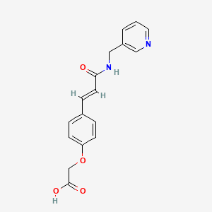 molecular formula C17H16N2O4 B1258255 2-[4-[(E)-3-oxo-3-(pyridin-3-ylmethylamino)prop-1-enyl]phenoxy]acetic acid 