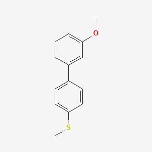 molecular formula C14H14OS B12582559 1,1'-Biphenyl, 3-methoxy-4'-(methylthio)- CAS No. 646505-59-1