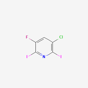 molecular formula C5HClFI2N B12582617 2,6-Diiodo-3-chloro-5-fluoropyridine CAS No. 514798-10-8