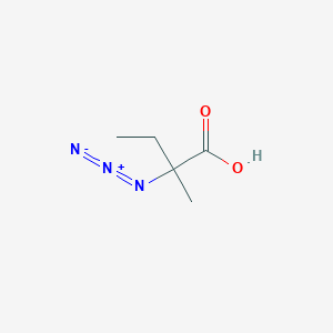 molecular formula C5H9N3O2 B12582619 Butanoic acid, 2-azido-2-methyl- CAS No. 279676-16-3