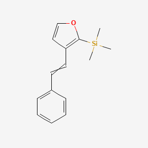 molecular formula C15H18OSi B12582635 Trimethyl[3-(2-phenylethenyl)furan-2-yl]silane CAS No. 601470-48-8