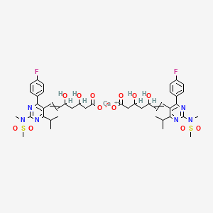 molecular formula C44H54CaF2N6O12S2 B1258265 钙；7-[4-(4-氟苯基)-2-[甲基(甲基磺酰)氨基]-6-丙烷-2-基嘧啶-5-基]-3,5-二羟基庚-6-烯酸酯 