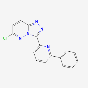 molecular formula C16H10ClN5 B12582685 6-Chloro-3-(6-phenylpyridin-2-yl)[1,2,4]triazolo[4,3-b]pyridazine CAS No. 596825-58-0