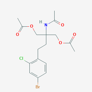 molecular formula C17H21BrClNO5 B125827 N-[1,1-双[(乙酰氧基)甲基]-3-(4-溴-2-氯苯基)丙基]乙酰胺 CAS No. 951238-23-6