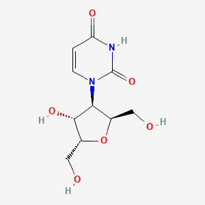 molecular formula C10H14N2O6 B12582700 1-[(2S,3R,4R,5R)-4-hydroxy-2,5-bis(hydroxymethyl)oxolan-3-yl]pyrimidine-2,4-dione 