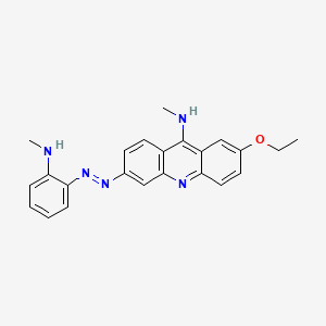 molecular formula C23H23N5O B12582710 2-Ethoxy-N-methyl-6-{(E)-[2-(methylamino)phenyl]diazenyl}acridin-9-amine CAS No. 578709-85-0