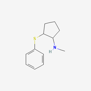 molecular formula C12H17NS B12582819 Cyclopentanamine, N-methyl-2-(phenylthio)- CAS No. 648419-45-8