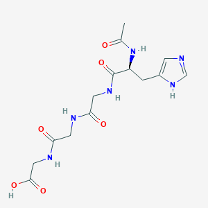 molecular formula C14H20N6O6 B12582832 N-Acetyl-L-histidylglycylglycylglycine CAS No. 642441-93-8